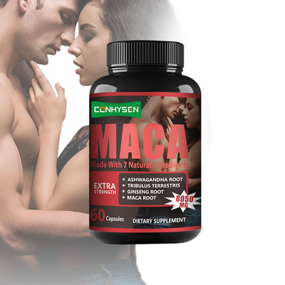Suplementos energéticos cápsulas de mejora masculina botella de Maca en polvo cápsulas OEM ODM