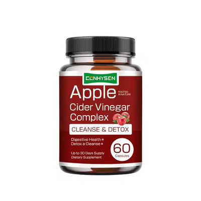 OEM Suplementos orgánicos de vinagre de sidra de manzana, cápsulas de desintoxicación y limpieza que promueven la digestión