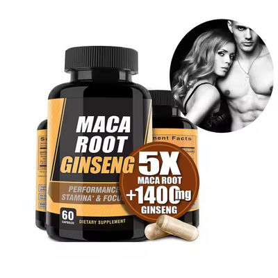 Las cápsulas para el rendimiento masculino Las píldoras de raíz de maca promueven la fuerza la resistencia la salud