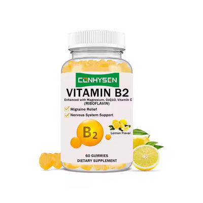 Vitamina B2 saludable Gummies 60 Gummies CoQ10 Apoyo al sistema nervioso OEM ODM