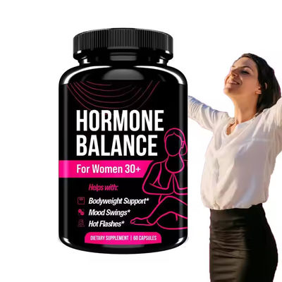 Cápsulas de equilibrio hormonal orgánico con extracto de raíz de Tribulus Terrestris Ashwagandha