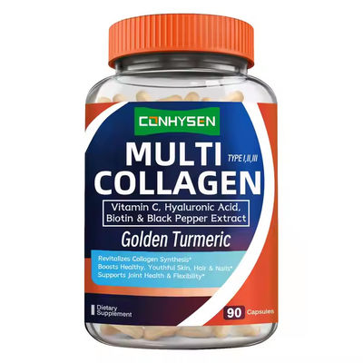 Las cápsulas de suplementos de colágeno multi OEM con vitaminas de biotina promueven la elasticidad de la piel