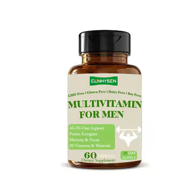 Logotipo personalizado Multivitamínico suplemento cápsulas para hombres energía aumentar la memoria