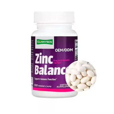 Apoyo a la Salud Suplemento de Equilibrio de Zinc Cápsulas apoyan la función inmune diariamente