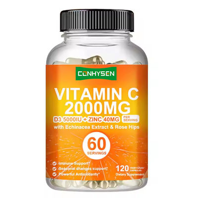 Las cápsulas de vitamina C apoyan el sistema inmunológico saludable