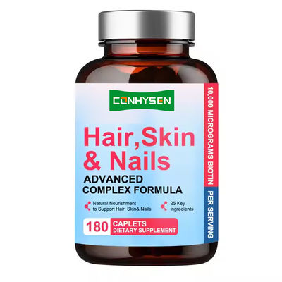 Cabello piel uñas cápsulas ricas en múltiples vitaminas suplemento de biotina cápsulas OEM logotipo