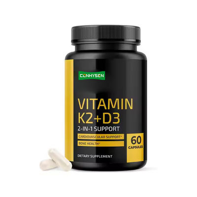 Apoyo Cardiovascular Suplemento de calcio Cápsulas Vitamina K2 D3 Cápsulas OEM ODM