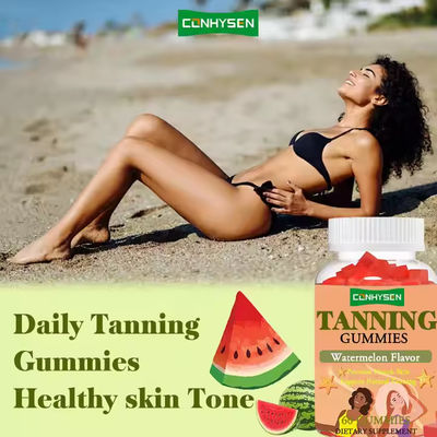 Suplementos diarios de bronceado con múltiples vitaminas gomas para antienvejecimiento y prevención del bronceado