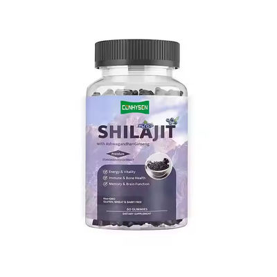 Suplemento de ginseng de goma de Shilajit personalizado con apoyo inmunológico de Ashwagandha