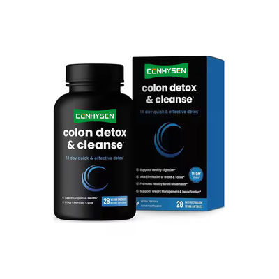 OEM Capsulas de desintoxicación del colon para bajar de peso Enzimas digestivas Capsulas de extracto de hoja de Senna