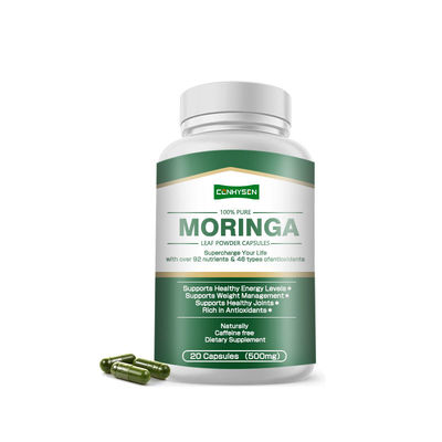 Cápsulas de Moringa 100% Pura Personalizadas Para Apoyar el Control de Peso y Articulaciones Saludables