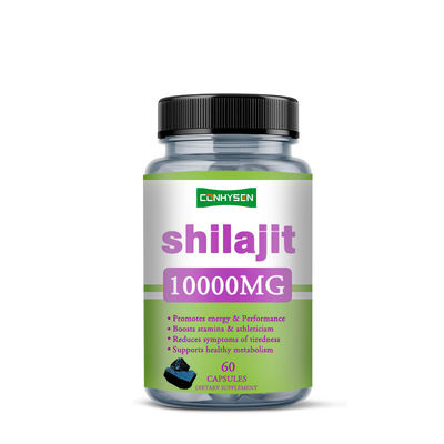 Etiquetas privadas 1000mg cápsulas de Shilajit puro cápsulas de cuidado de la salud promueve la energía y el rendimiento