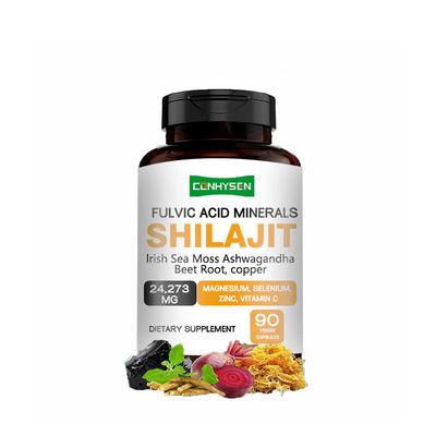 Cápsulas de Shilajit con minerales y ácido fúlvico al 50% que apoyan el rendimiento cognitivo