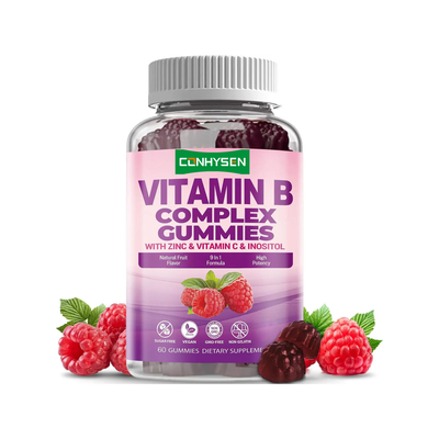 Gomitas de complejo de vitamina B para potenciar la inmunidad con vitamina C, B6, zinc y folato, suplemento dietético, caramelos de vitamina B12