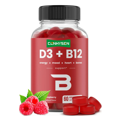 Suplemento en masa Vitamina B12 gomitas dulces apoyo al corazón Vitamina D3 gomitas