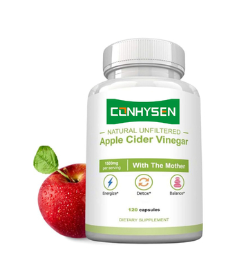 Cápsula de vinagre de sidra de manzana que ayuda a mejorar la energía, apoyar el sistema inmunológico, facilitar la digestión y controlar el peso para mujeres