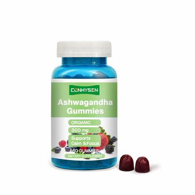 Gomitas de Ashwagandha OEM 300mg para aliviar el estrés y la concentración