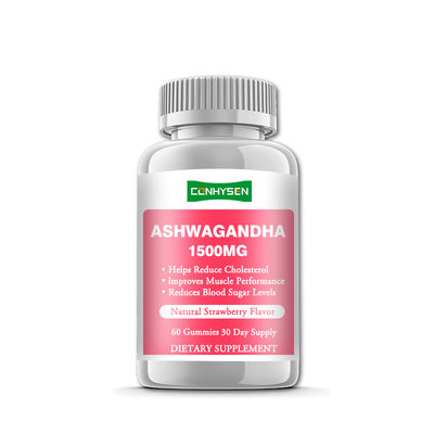 Gumas de Ashwagandha para el rendimiento muscular - Vida útil de 18 meses