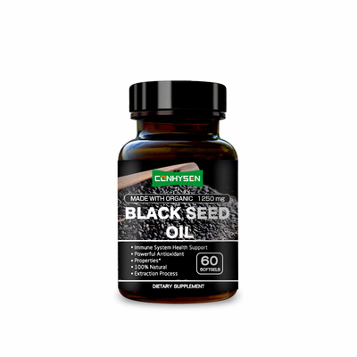 Cápsulas blandas de aceite de semilla negra orgánico directo de fábrica que apoyan el sistema inmunológico