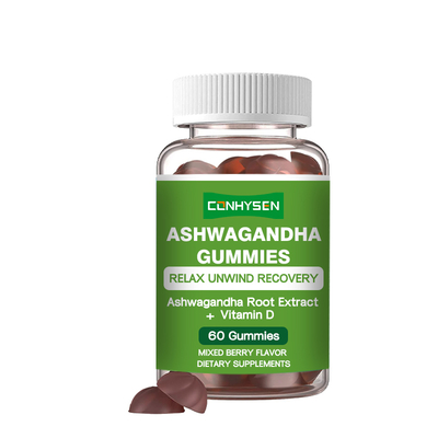 Precio al por mayor gomas de ashwagandha mejoran la calidad del sueño seguro fácilmente absorbido