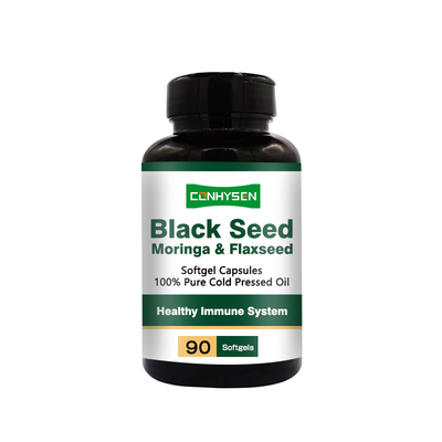 Cápsulas blandas de aceite de semilla negra 1000 mg para la salud del cabello y la piel, 24 meses de vida útil