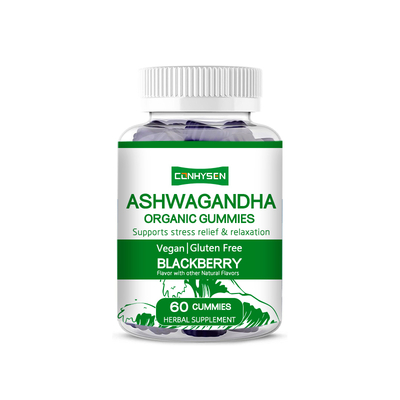 Gomitas de Ashwagandha con 18 meses de vida útil como suplemento para aliviar el estrés