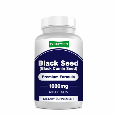 Cápsulas blandas de aceite de semilla negra 1000 mg con Omega-3 6 9 para la salud cerebral