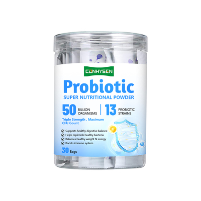 ODM personalizado Probióticos Nutrición en polvo Flora intestinal Equilibrio Apoyo digestivo