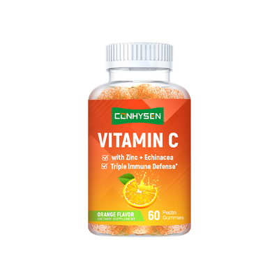 Las gomas de vitamina C con pectina con zinc OEM/ODM personalizadas mejoran los niveles de energía