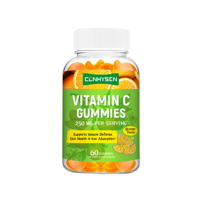 Gomitas de vitamina C con sabor a naranja natural al por mayor de fábrica para apoyo cardíaco y energía