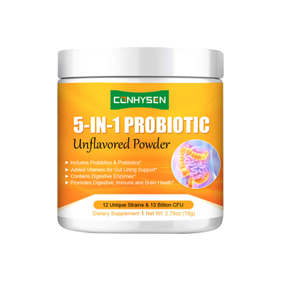 Proveedor de polvo probiótico 5 en 1 Pro, personalizado para un microbioma intestinal saludable