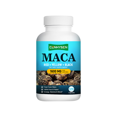 Refuerza la inmunidad Regula el estado de ánimo Fabricante de suplementos de cápsulas de maca 100% pura