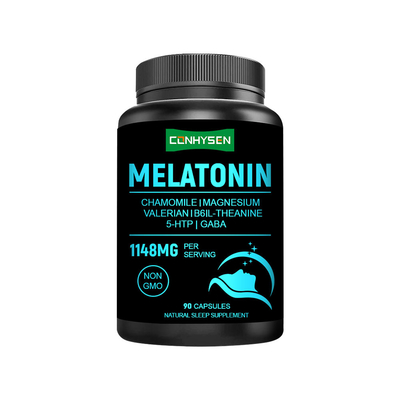 Cápsulas de melatonina personalizadas 1148mg Directo de fábrica Mejoran la calidad del sueño a la hora de acostarse