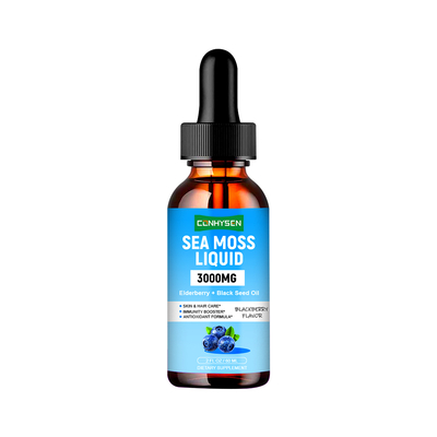 Apoyo para el cuidado de la piel y el cabello Fabricante de 3000 mg de gotas líquidas de musgo marino