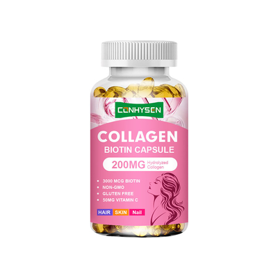 200 mg de cápsulas de colágeno de primera calidad para uñas fuertes y radiantes